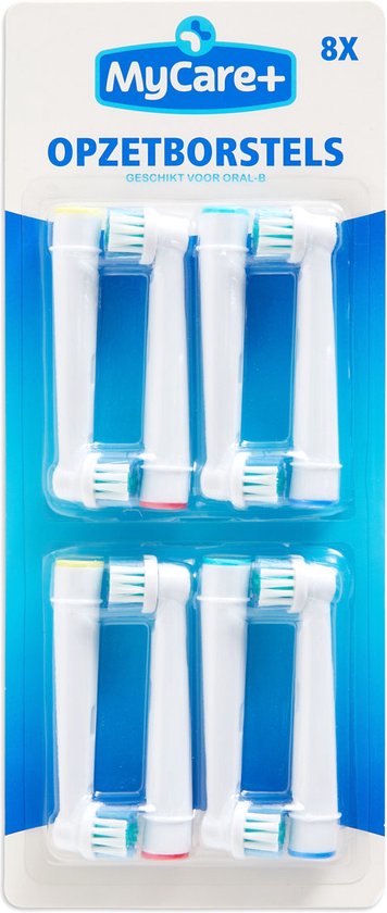 Mycare+ Brush heads - 16 Pieces - Replacement Brushes for Oral B - Brush heads for Electric Toothbrush - White