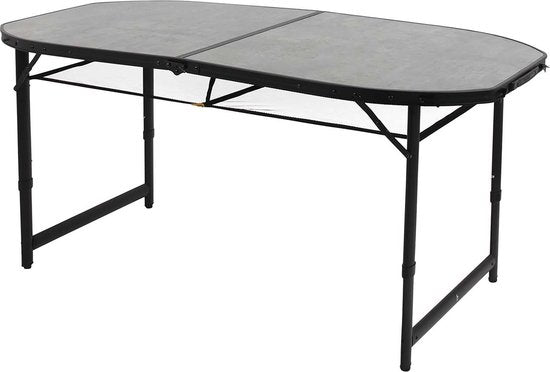 Bo-Camp - Industriel - Table - Northgate - Ovale - Modèle valise - 150x80 cm