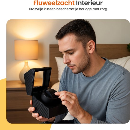 Goliving Watchwinder - Remontoir automatique - Boîte à montres - Boîte à montres - Noir