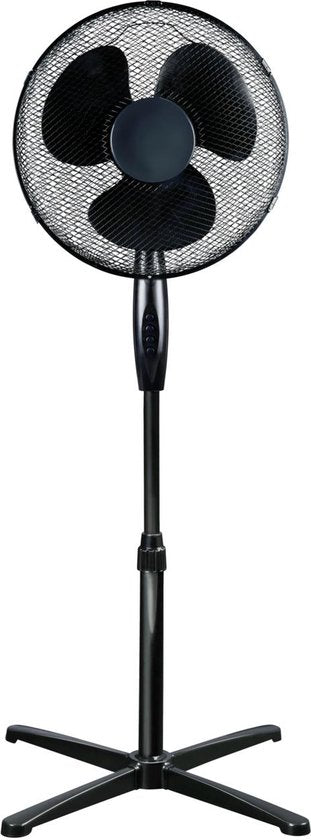 Lifetime Air Ventilateur trépied 45W - Ventilateur réglable en hauteur de 102,5 à 125 cm - Ventilateur sur pied à 3 vitesses - inclinable et oscillant - Noir