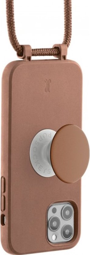 Just Elegance PopGrip Backcover Case - Convient à Apple iPhone 14 - Etui pour téléphone portable - Brown Sugar