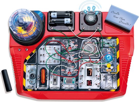 Velleman Kit de projet électronique pour les enfants à partir de 8 ans, explorez les bases de l'électronique avec 50 expériences passionnantes, éducatives et interactives, laboratoire de circuits.