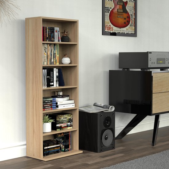 Armoire à compartiments 6 étagères ouvertes armoire murale - pour ranger les CD et les jeux