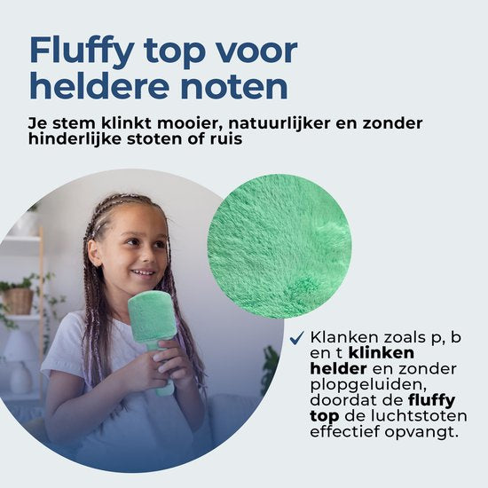 Denver Karaoke Microphone Bluetooth - Sans fil - Haut-parleur avec finition duveteuse - Ensemble Karaoké - AUX - MicroSD - KMS30GN