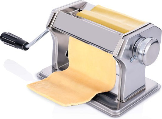alpina Pasta maker Manual - acier inoxydable - pince de table - Spaghetti, Ravioli, Lasagne
