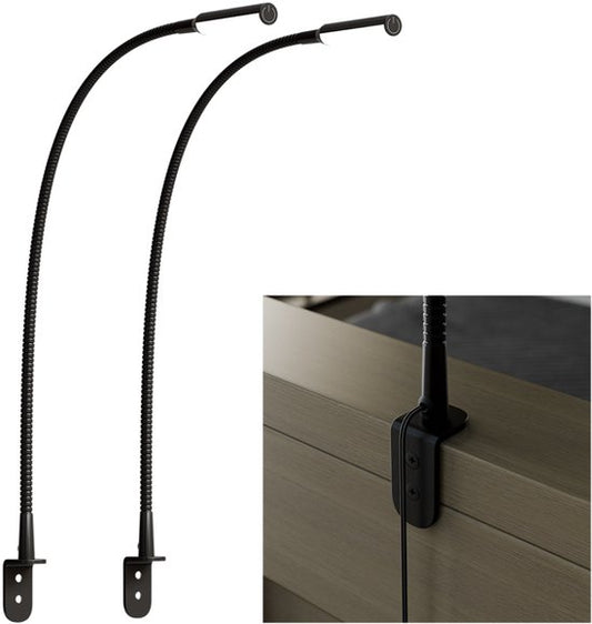 Nolt Lampe de lecture pour le lit - Veilleuse à intensité variable - 2 lampes de lit - Lampe de chambre à coucher - Lampes de lecture tête de lit - Lampe de lecture pour adultes