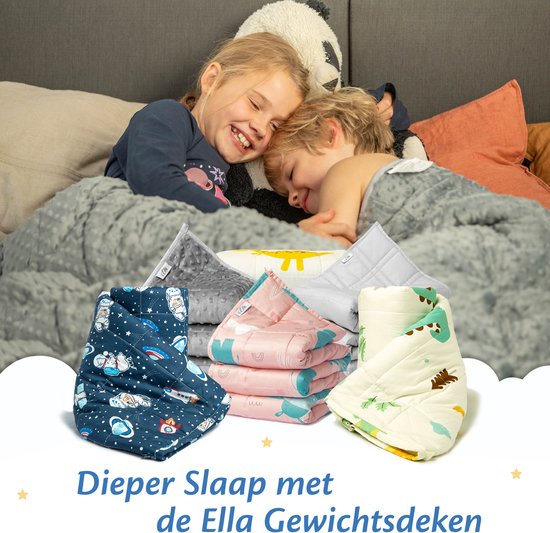Couverture pondérée Ella Enfant 3.2kg - Couverture pondérée en coton OEKO-TEX 100 x 150cm - Couverture pondérée Dots