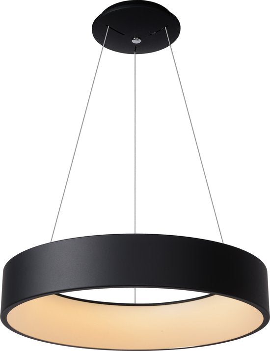 Lucide TALOWE LED - Lampe suspendue - Ø 60 cm - LED Dimmable - 1x39W 3000K - Noir