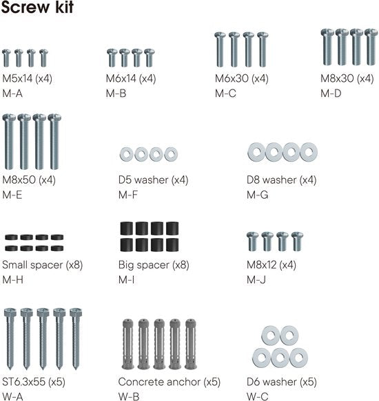 One For All WM4411 Support mural Vesa 400 - fixe - 32 à 65 pouces - max. 100 kg