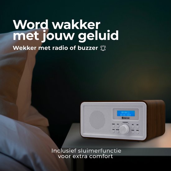 Denver DAB Radio - Retro Radio - FM Radio - Kitchen Radio - Portable Radio - Batteries & Mains - DAB30DW