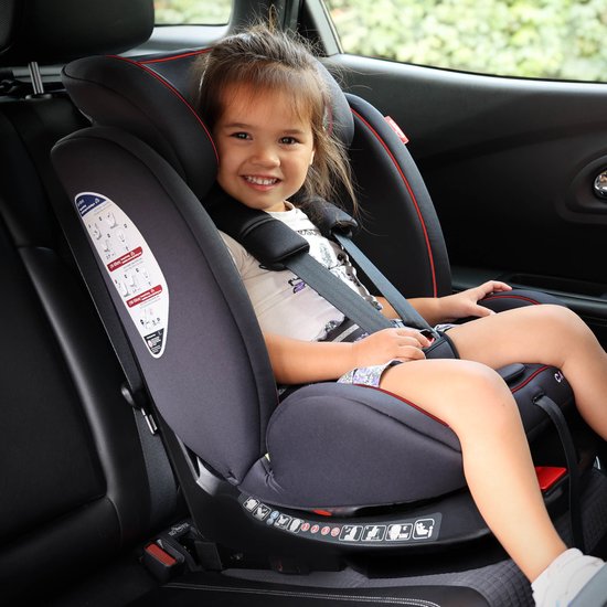 Carkids I-Size Car seat Darcy 360° Swivel 40-150cm Isofix Black/Red