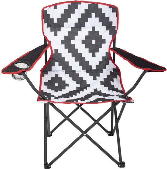 Bo-Camp - Urban Outdoor - Chaise pliante - Madison - Noir/Blanc