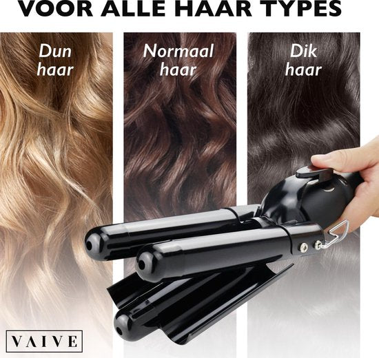 Boucleur professionnel - VAIVE - Boucles naturelles - Ondulations - Fer à boucler à vagues