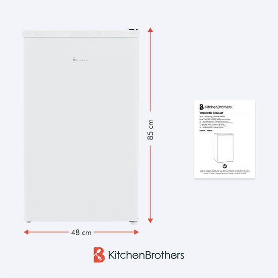 KitchenBrothers - Réfrigérateur - 88L - Modèle de table - Blanc