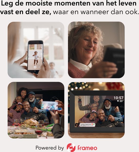 Cadre photo numérique UMBRION - Frameo - 10.1 inch - 32 GB - Cadre photo numérique avec Wifi - Cadre photo numérique - Cadre photo numérique Frameo - Cadre photo numérique - Cadres photo numériques