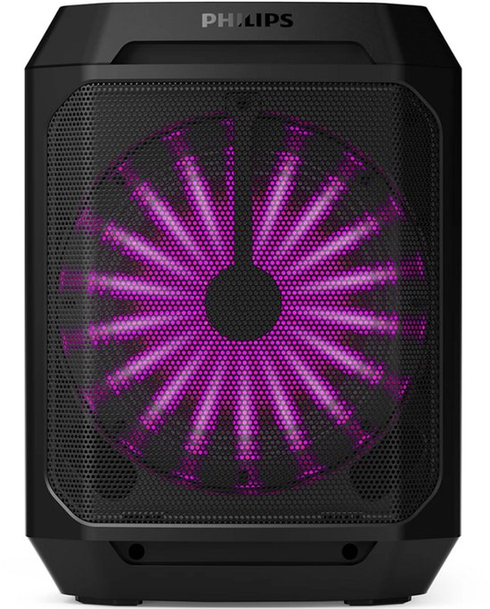 Philips Bluetooth Party Speaker TAX2208 - Karaoké - Lumières de fête - DBB Bass Boost - Jusqu'à 7 heures d'autonomie - Noir