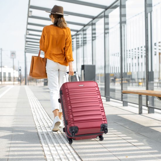 Trolley Travel Case Set / Valise Rome - 4 pièces - Rouge - ABS