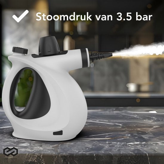 Infinity Goods Nettoyeur vapeur - Nettoyeur vapeur à main - Nettoyeur de taches - Sol, salle de bain, cuisine - Nettoyeur de tapis - 1050w