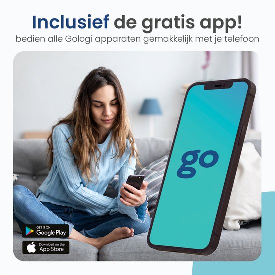 Gologi Smart Recessed Spotlights - Smart LED Downlight Dimmable - Tiltable - RGB+CCT Light - Gu10 LED Lamp - White