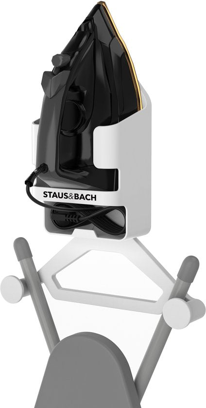 STAUS&BACH Support de fer à repasser PressIQ - pour suspendre le fer à repasser et la planche à repasser - Système de suspension - Blanc