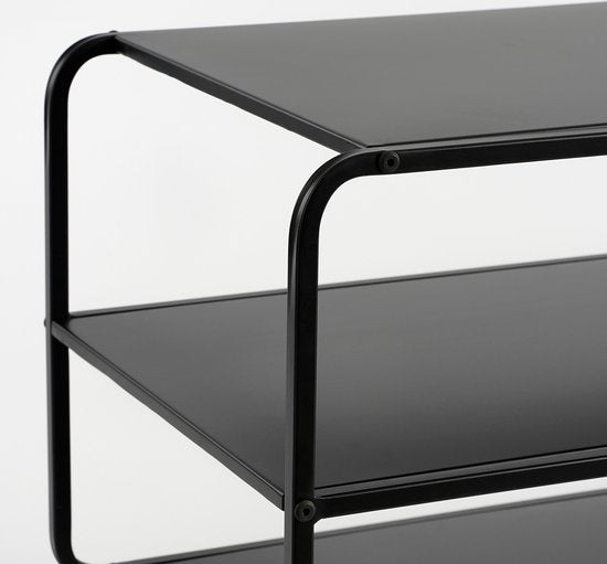 Mica Decorations Jules Table basse - L110 x L38 x H50 cm - Métal - Noir