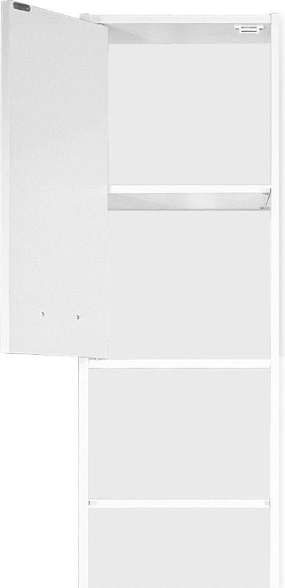 Casaria Armoire de toilette - 6 compartiments 2 portes Mince et élégante - MDF/ panneaux de particules - Blanc