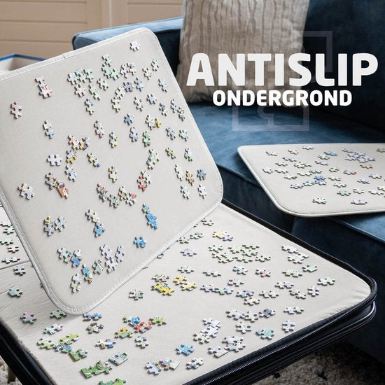 BREND BR-2246 Classeur de puzzles jusqu'à 1000 pièces - avec poignée et fermeture éclair - antidérapant - idéal pour la maison, les voyages et les vacances - noir
