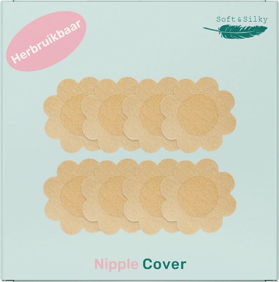 Couvre-mamelons doux et soyeux - 8 pièces - Mamelon - Autocollant - Sticker - Protecteur - Couvre - Soutien-gorge adhésif - Boob Tape