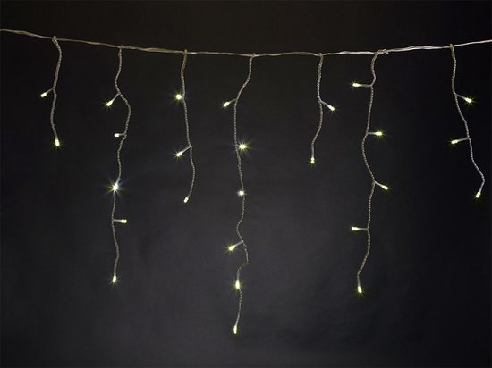 Rideau lumineux à LED Vellight blanc chaud, 2 m, 150 LED, résistant aux intempéries, économe en énergie et envoûtant