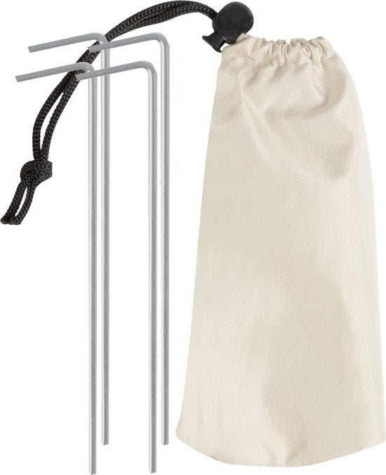 VirtuFit Beach Parasol Premium - Windbreak - Beige - 225 x 140 cm - Windbreak with Zipper Flaps - Sturdy Construction - Beach Parasol with Carrying Bag - Beach umbrellas - Beach Parasol - Beach tent