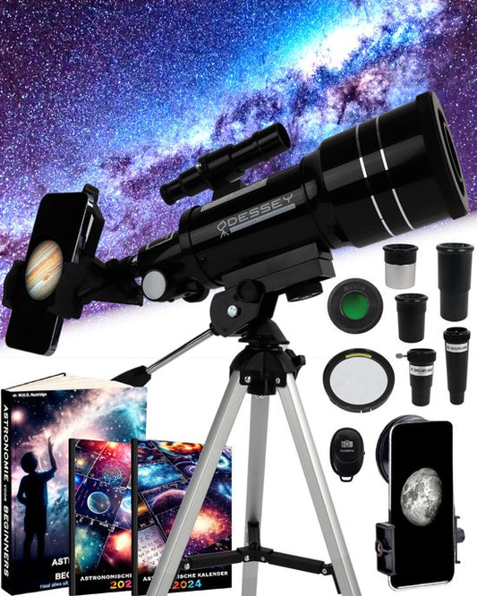 ODESSEY® Télescope réfracteur pour enfants 150X Zoom - Télescope de table - Stargazer - Télescope pour enfants - Stargazer Telescope