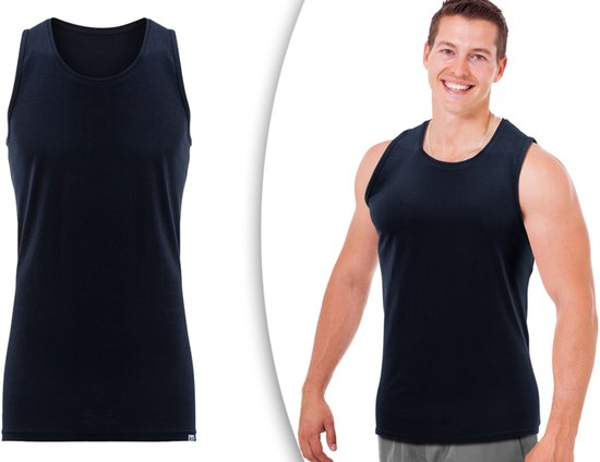 Milanoro - Lot de 5 maillots de corps extra longs pour hommes - Bleu foncé - XXL