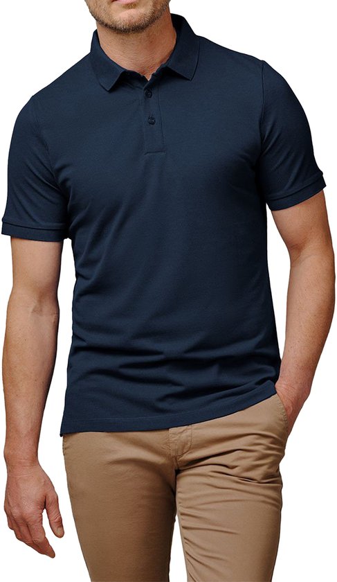 Bamboo Elements - Polo Homme - Bleu marine XL - Polo Homme - Manches courtes - Tissu piqué - T Shirt Homme - Bamboo