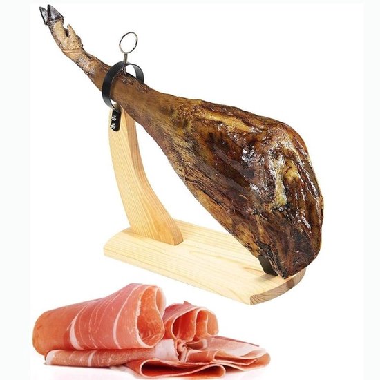 Ceruzo Ham Holder - Support à jambon en bois avec métal - Jambon espagnol 4-9 kg - 40x19x36 cm