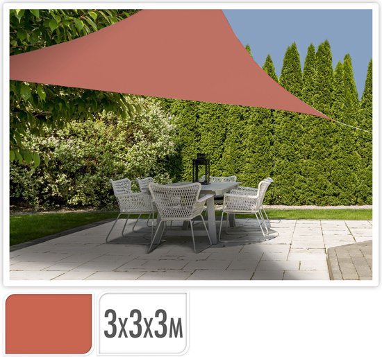 Toile d'ombrage -Triangle - 3x3x3m -Terra
