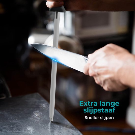 SharpFix Barre d'affûtage pour couteaux Classic - 60 HRC Aiguisoir pour couteaux - Aiguisoir pour couteaux - Aiguisoir pour piercing - Noir