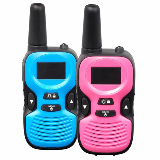 Denver Talkie-walkie - Enfants - 8 canaux - Jusqu'à 2km de portée - Lot de 2 - Lampe de poche - WTK441