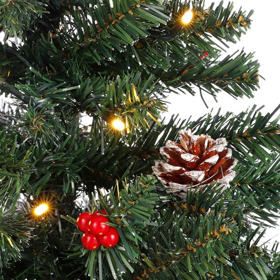 Black Box Trees Creston Ensemble de 2 arbres de Noël et 1 couronne avec lumières LED - Vert