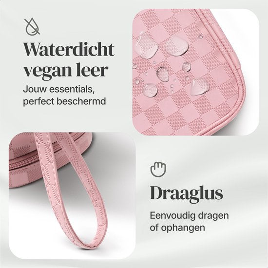 Skycases Travel Essentials - Trousse de toilette et de maquillage - Imperméable et compacte - Convient aux voyages et à l'usage quotidien - Unisexe - Rose