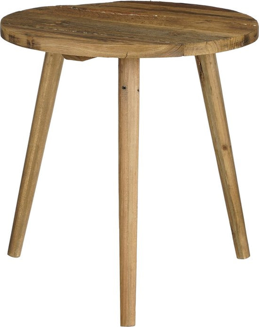 Table d'appoint - Mica Decorations - H43 x Ø40 cm - Bois recyclé - Marron