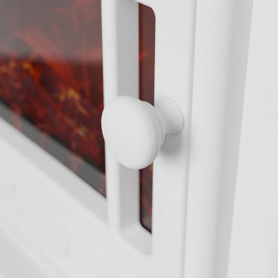 Foyer électrique - Effet de flamme inclus - Blanc