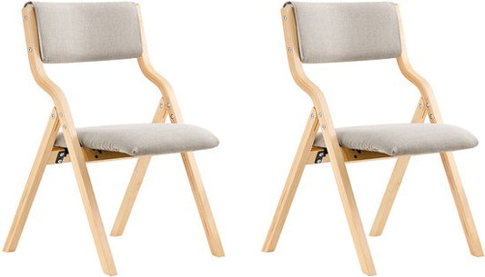 SoBuy Set of 2 Folding Chair, Office Chair with Upholstered Seat Cushion, Dining Chair, Light Grey, 49x80x54cm, FST40-HGx2 - pour la salle à manger, la cuisine, le salon ou le bureau à domicile