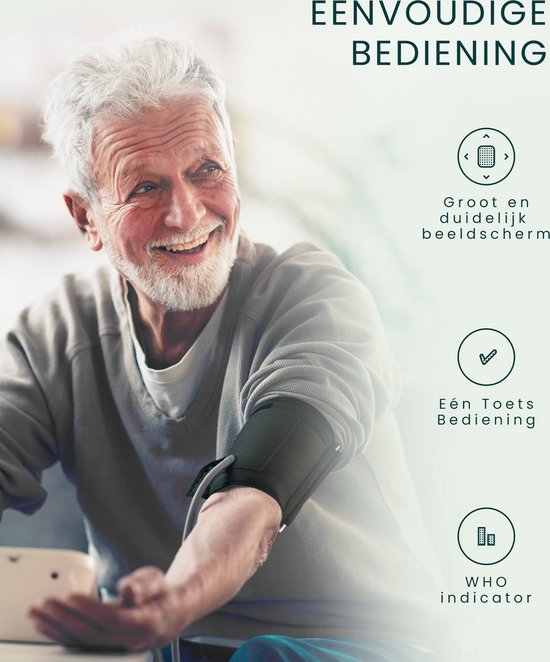 Bintoi® BX400 - Tensiomètre pour le bras - Cardiofréquencemètre - Piles incluses - 2 utilisateurs