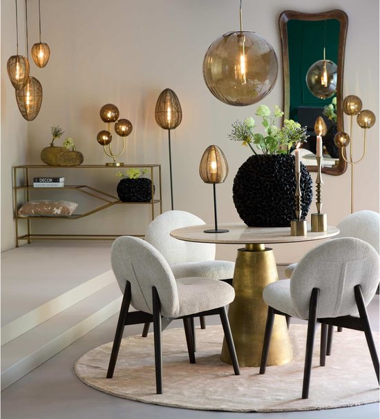 Light & Living Vase Phylia - Noir - 52x23x46.5cm - Plastique - Moderne - Vase à fleurs - Décoration intérieure - Vase décoratif pour le salon ou la chambre à coucher