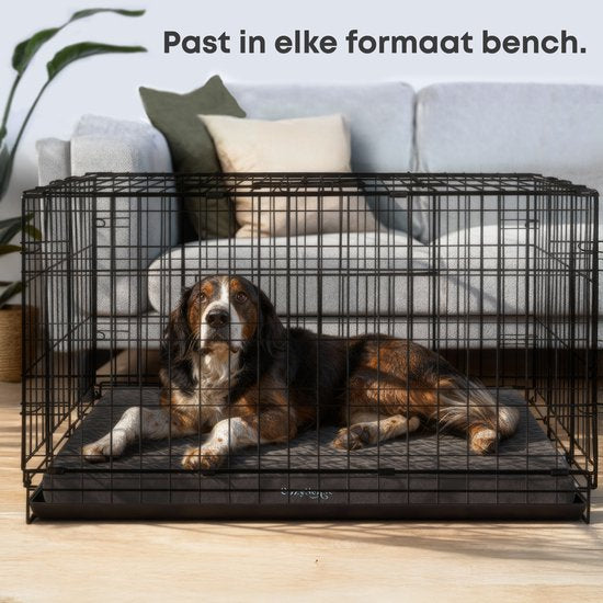 CozySense® Coussin orthopédique pour chien 90 X 55 cm - Taille L - Imperméable - Convient comme coussin de banc et lit pour chien - Housse lavable - Noir