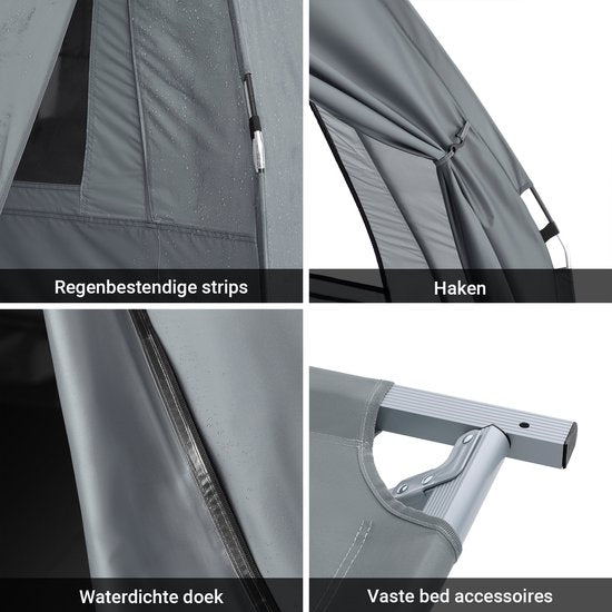 SoBuy OGS32-II-HG Tente de camping gonflable - Textile gris 193x161cm