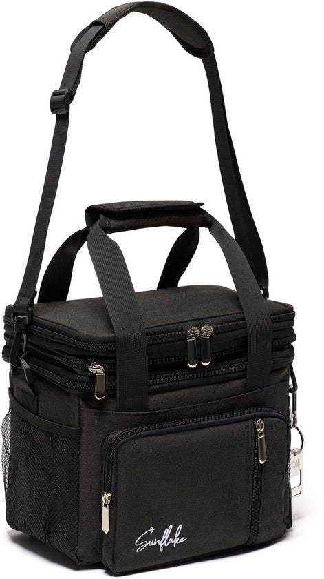 Cool Bag Lunch - Cool Bag Small - 15 Liter Lunch Bag Adult - Lunch Bag for Women & Men - Black - Sunflake