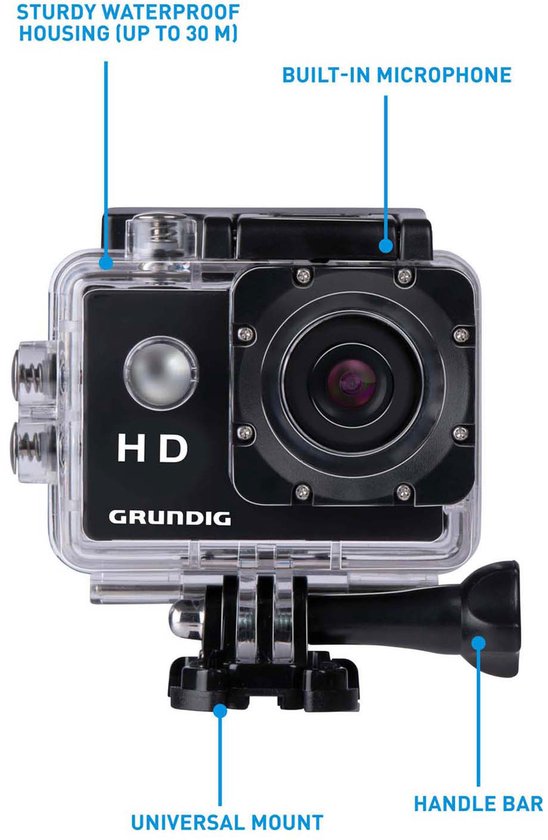 Grundig Action Cam HD 720p - Plastique