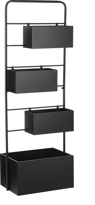 Mica Decorations Porte-plantes Dani - L37 x L38 x H160 cm - Métal - Noir