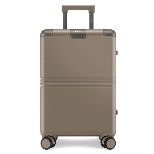 ONYX Hybrid Pro Hand Luggage Suitcase 35 Litres - Polycarbonate recyclé et design sans fermeture éclair - Valise de voyage avec serrure TSA et roues pivotantes - Trolley léger - Desert Clay